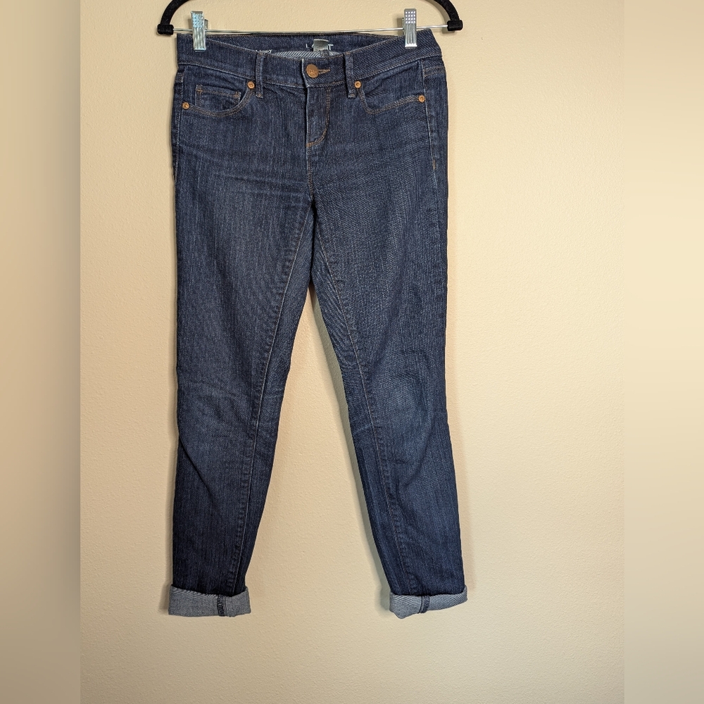 LOFT Dark Blue Ankle Jeans Size 0